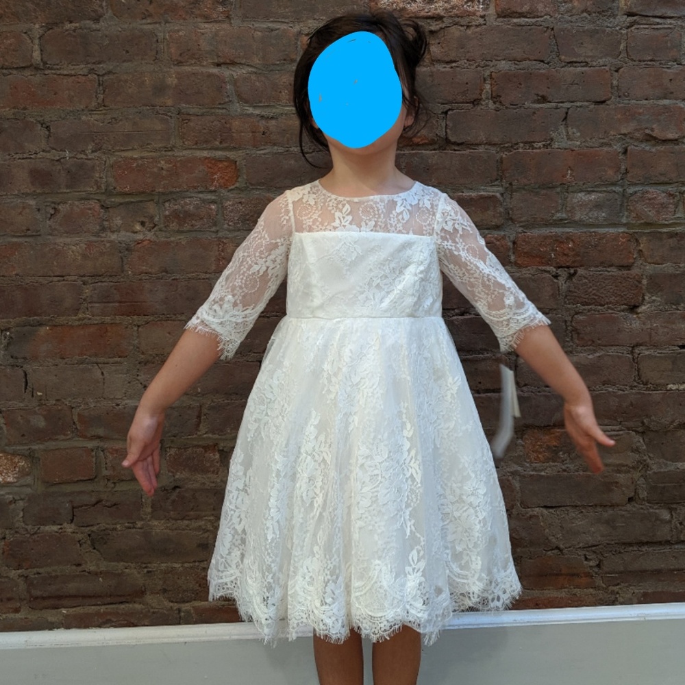 NWT- Eyelash Lace Fit-and-Flare Dress